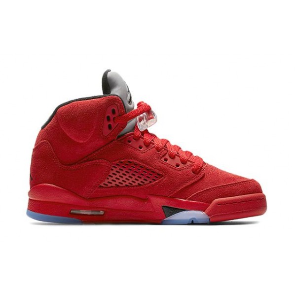 Air Jordan 5 Retro BG Flight Suit - Red Suede 440888-602