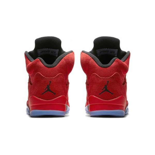 Air Jordan 5 Retro BG Flight Suit - Red Suede 440888-602