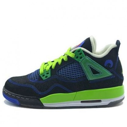 Air Jordan 4 Retro DB'Doernbecher' GS Black/Old Royal-Electric Green-White 408452-015