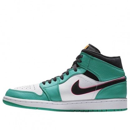 Air Jordan 1 Mid SE'South Beach' GS Turbo Green/Black-Hyper Pink-Orange Peel BQ6931-306