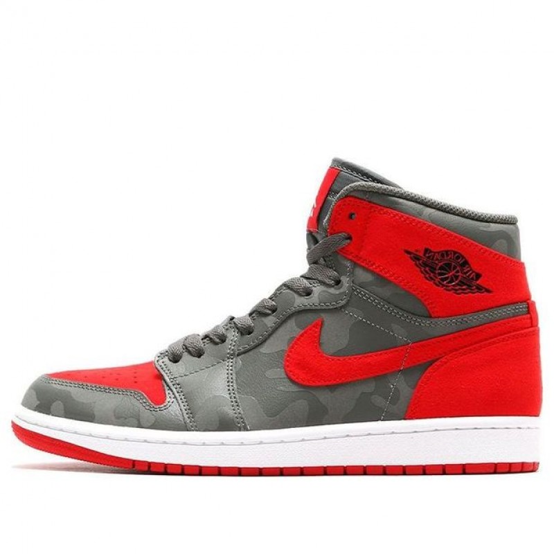 Air Jordan 1 Retro High PRM River Rock Camo - Red AA3993-032