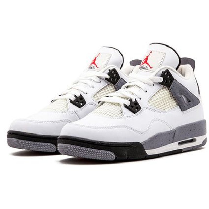 Air Jordan 4 Retro'Cement' 2012 GS White/Black-Cement Grey 408452-103