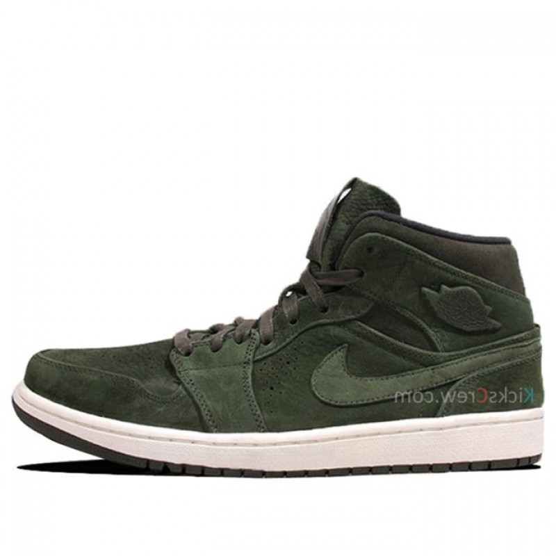 Air Jordan 1 Mid Nouveau Sequoia Black 629151-303