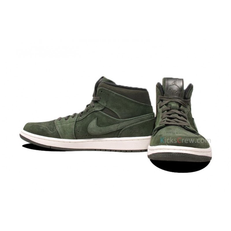 Air Jordan 1 Mid Nouveau Sequoia Black 629151-303