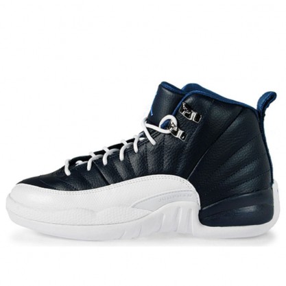 Air Jordan 12 Retro GS 'Obsidian' 2012 Obsidian/University Blue-White-French Blue 153265-410