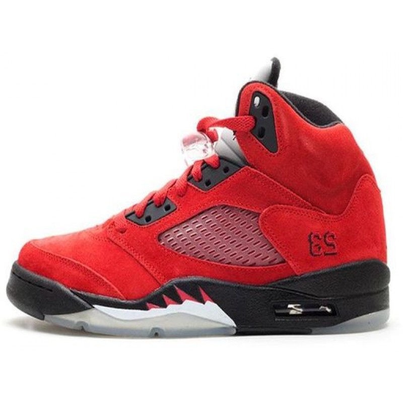 Air Jordan 5 Retro 'Raging Bull Red Suede' Varsity Red/Black 136027-601