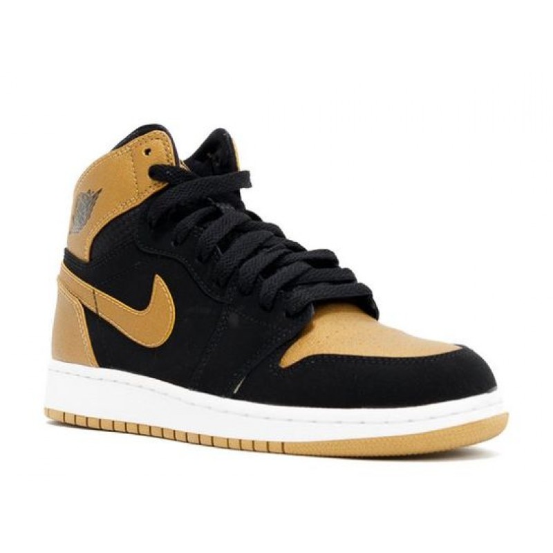 Air Jordan 1 Retro High BG 'Melo' Black/Metallic Gold-White 705300-026