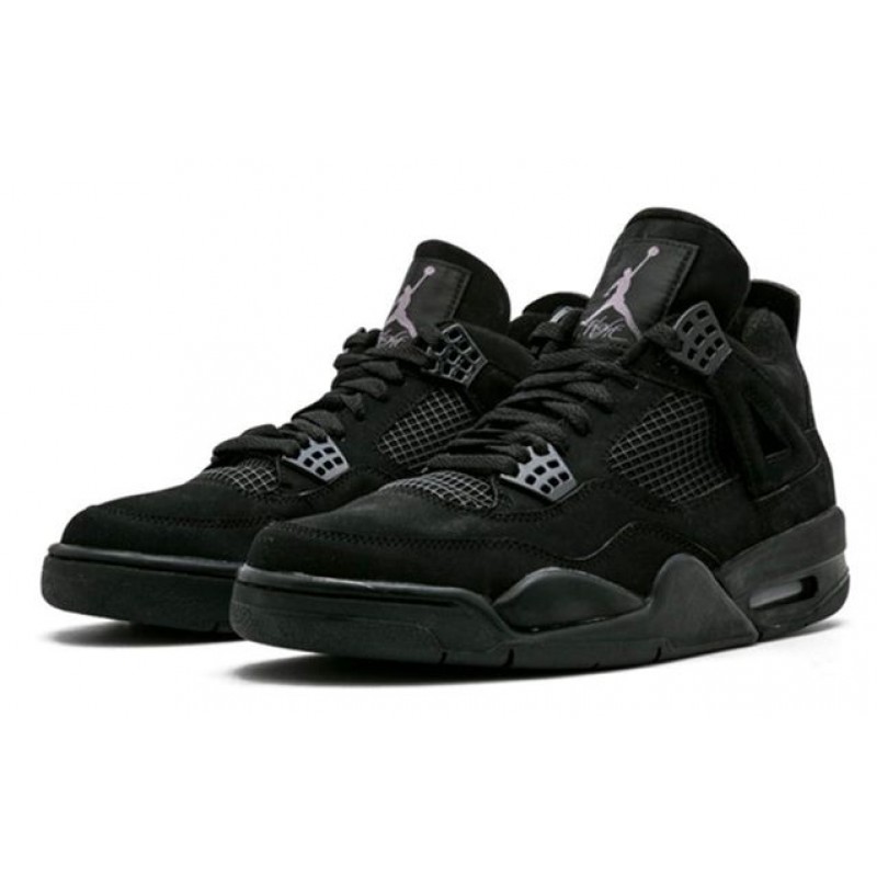 Air Jordan 4 Retro 'Black Cat' 2006 Black/Black/Light Graphite 308497-002