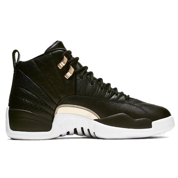 Womens WMNS Air Jordan 12 Retro Black Metallic Gold AO6068-007