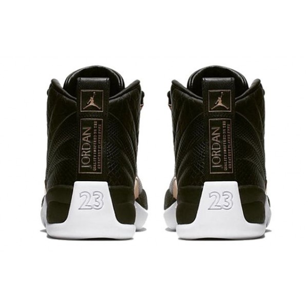 Womens WMNS Air Jordan 12 Retro Black Metallic Gold AO6068-007