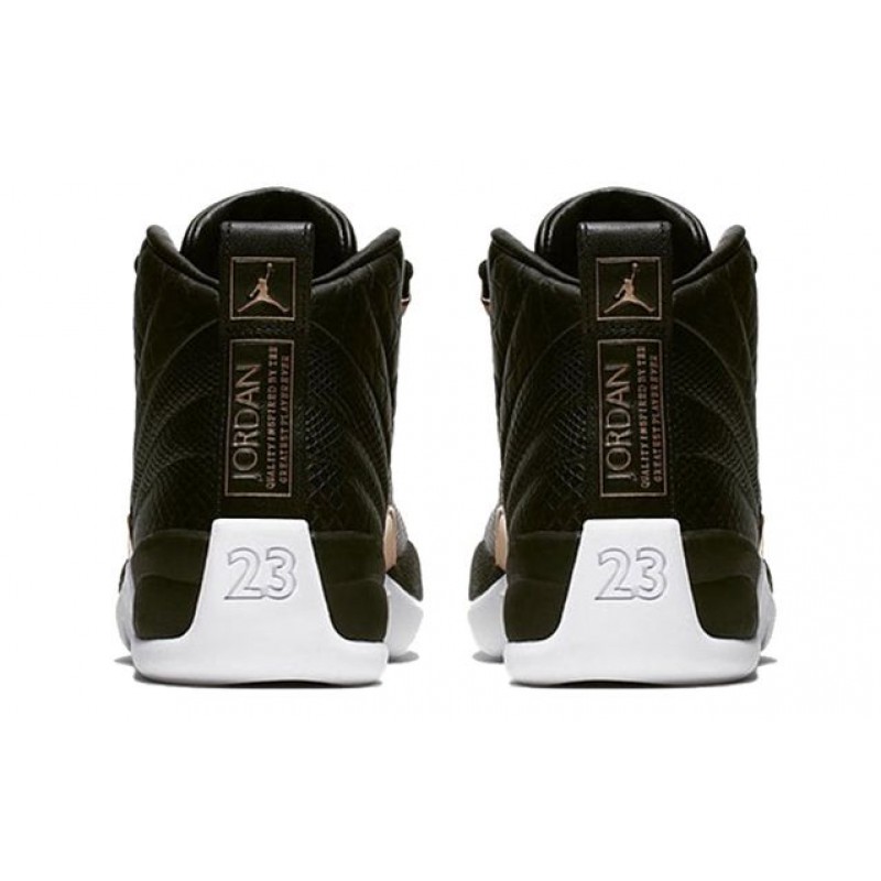 Womens WMNS Air Jordan 12 Retro Black Metallic Gold AO6068-007