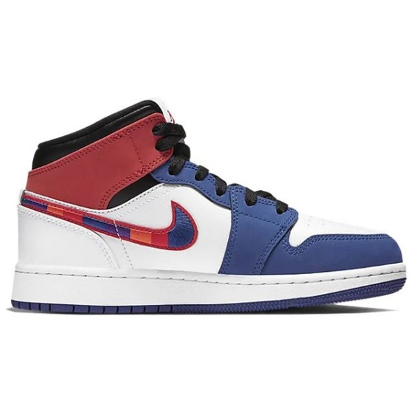 Air Jordan 1 Mid SE GS White University Blue BQ6931-146