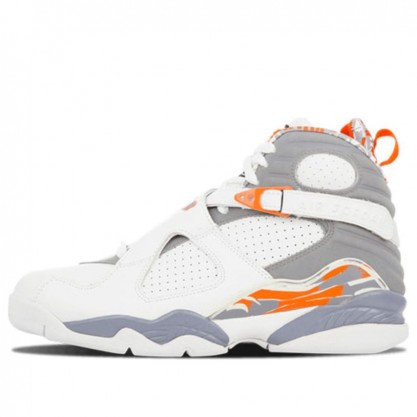 Nike Air Jordan 8 Retro GS 'Orange Blaze' White/Stealth-Orng Blaze-Slvr 305368-102