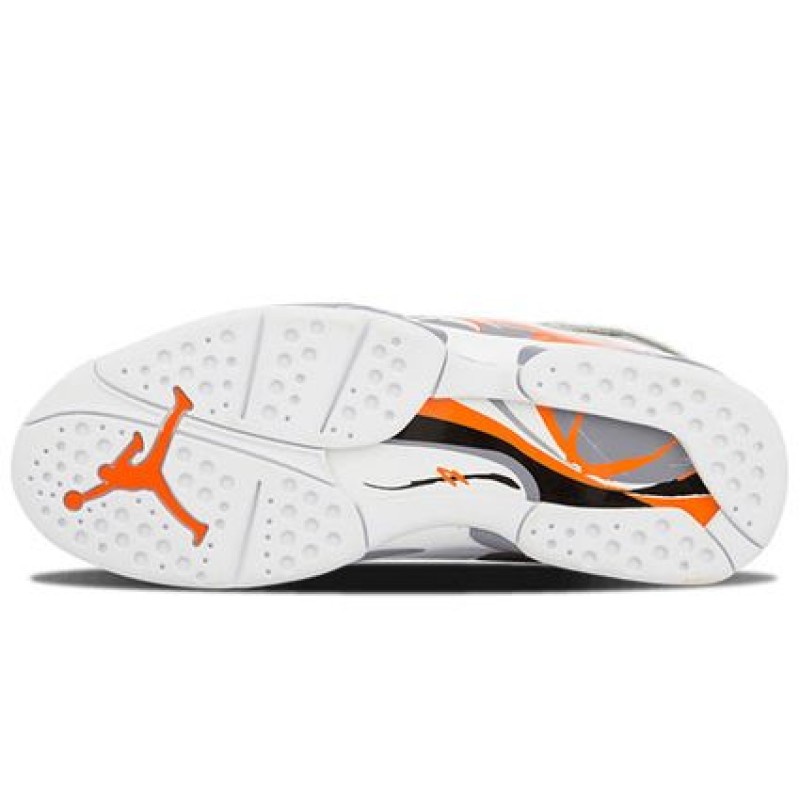 Nike Air Jordan 8 Retro GS 'Orange Blaze' White/Stealth-Orng Blaze-Slvr 305368-102