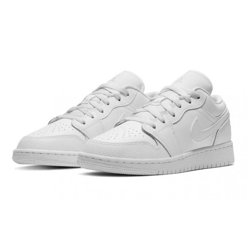 Air Jordan 1 Low GS Triple White 553560-130