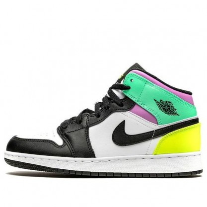 Air Jordan 1 Mid (GS) Pastel Black Toe (GS) 554725-175