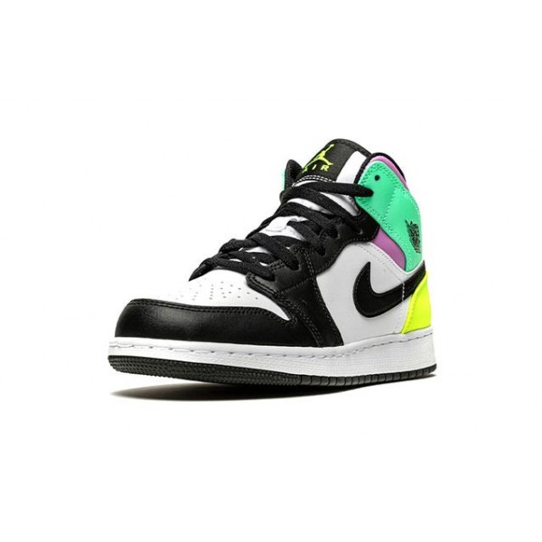 Air Jordan 1 Mid (GS) Pastel Black Toe (GS) 554725-175