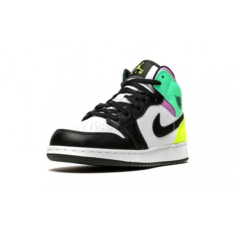 Air Jordan 1 Mid (GS) Pastel Black Toe (GS) 554725-175