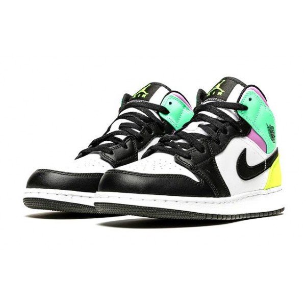 Air Jordan 1 Mid (GS) Pastel Black Toe (GS) 554725-175