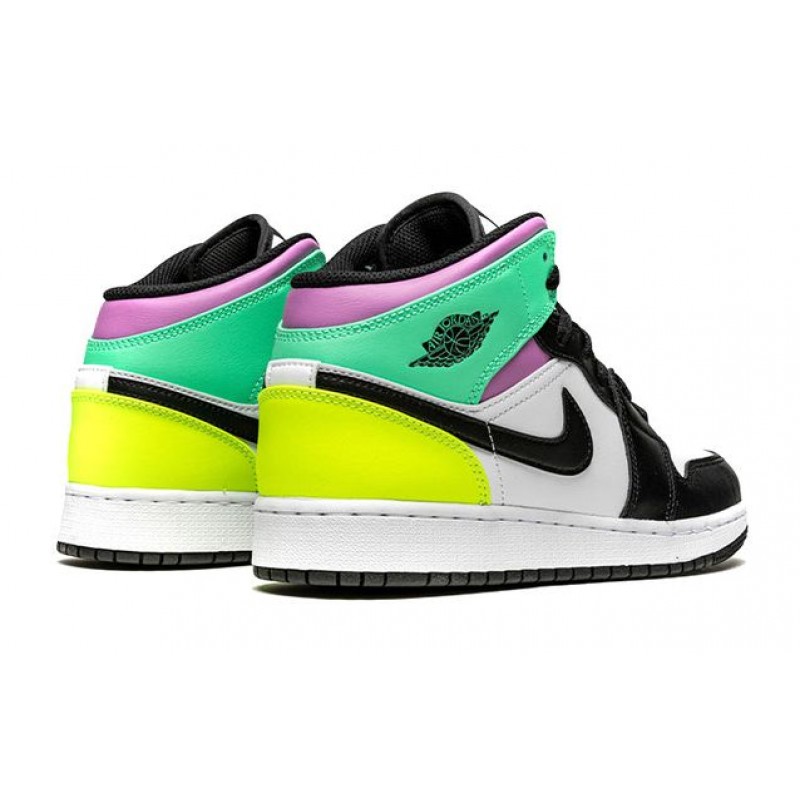 Air Jordan 1 Mid (GS) Pastel Black Toe (GS) 554725-175