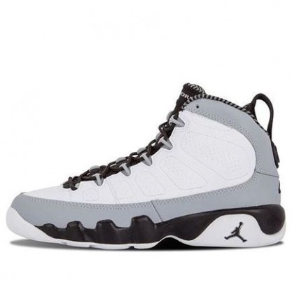 Air Jordan 9 Retro BG 'Barons' White/Black-Wolf Grey 302359-116