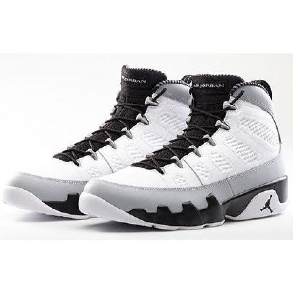 Air Jordan 9 Retro BG 'Barons' White/Black-Wolf Grey 302359-116