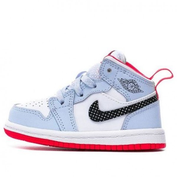 Air Jordan 1 Mid TD 'Half Blue' Half Blue/Black/White 644507-400