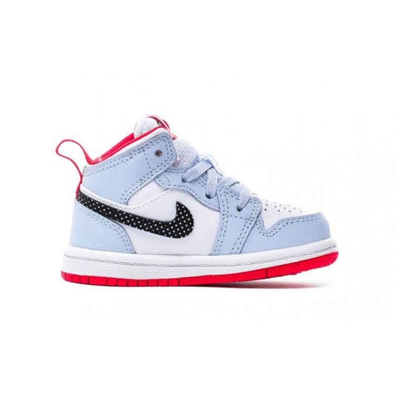 Air Jordan 1 Mid TD 'Half Blue' Half Blue/Black/White 644507-400