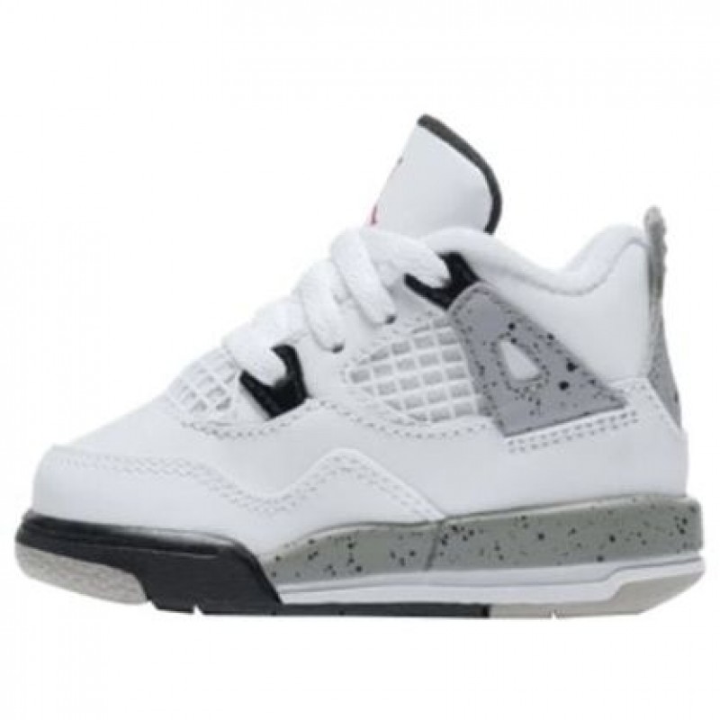 Air Jordan 4 Retro TD 'Cement' White/Fire Red-Black-Matte Silver 308500-104