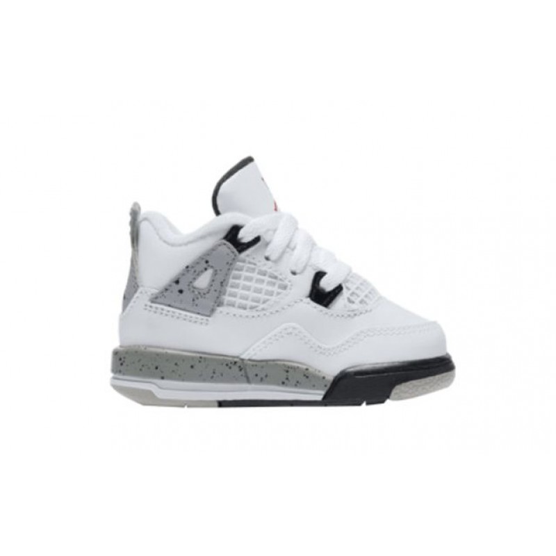 Air Jordan 4 Retro TD 'Cement' White/Fire Red-Black-Matte Silver 308500-104