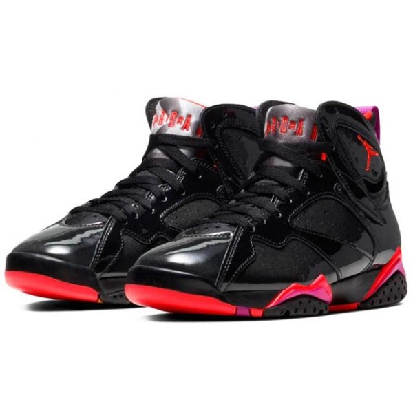 Womens WMNS Air Jordan 7 Retro Black Patent Leather 313358-006