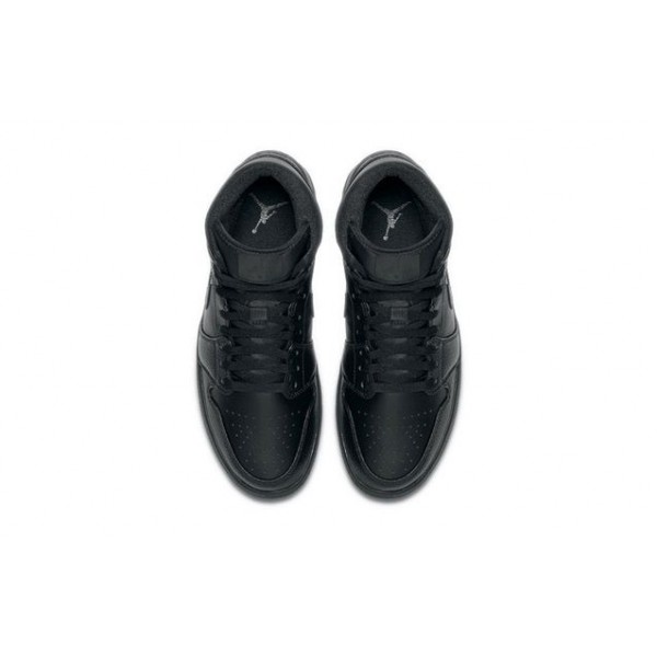 Air Jordan 1 Mid 'Triple Black' Black/Black/Black 554724-091