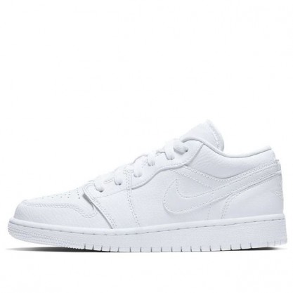 Air Jordan 1 Low 'Triple White' GS White/White/White 553560-126