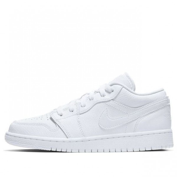 Air Jordan 1 Low 'Triple White' GS White/White/White 553560-126