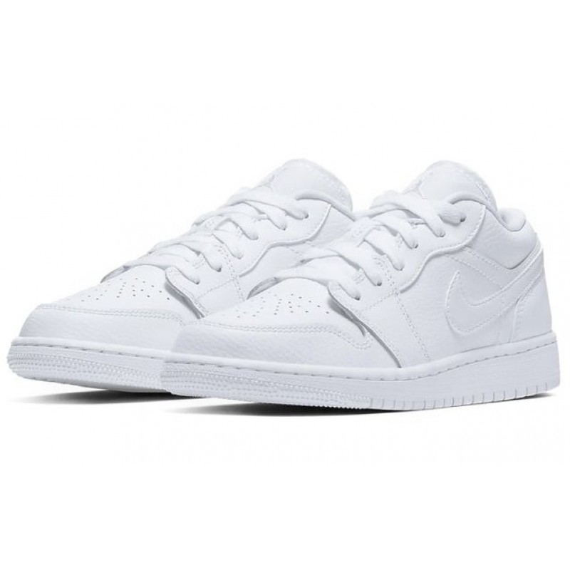 Air Jordan 1 Low 'Triple White' GS White/White/White 553560-126