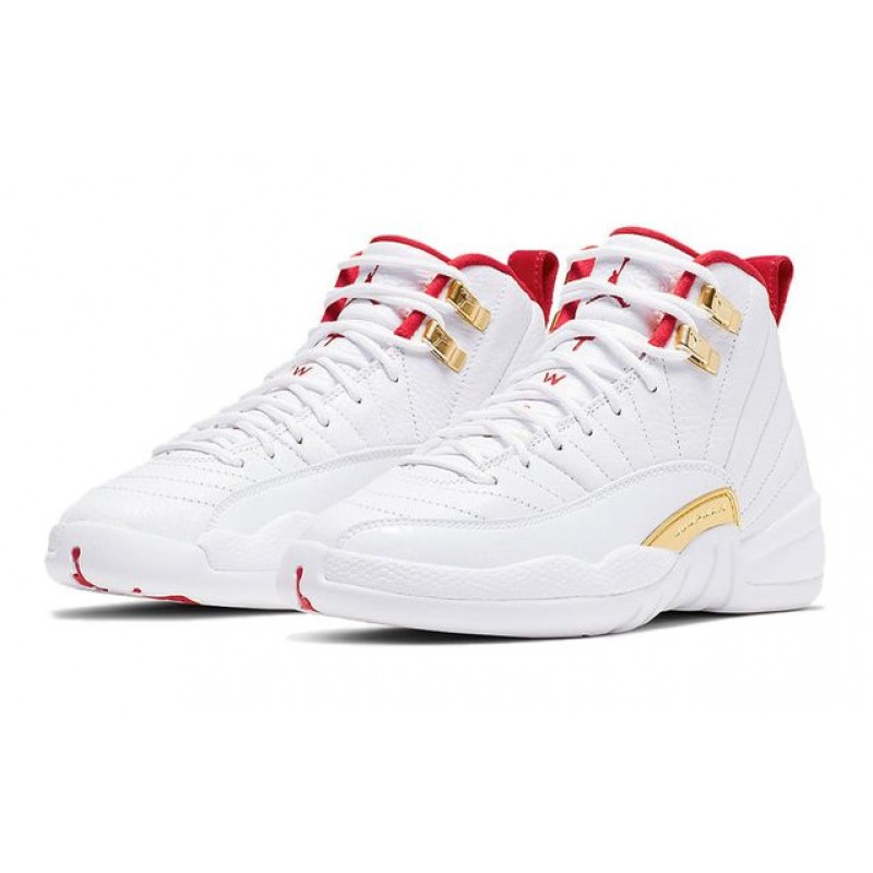 Air Jordan 12 Retro GS FIBA - White University Red 153265-107