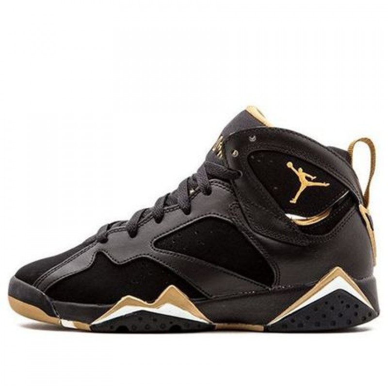 Air Jordan 7 Retro'Golden Momemts' GS Black/Metallic Gold-Sail 304774-030