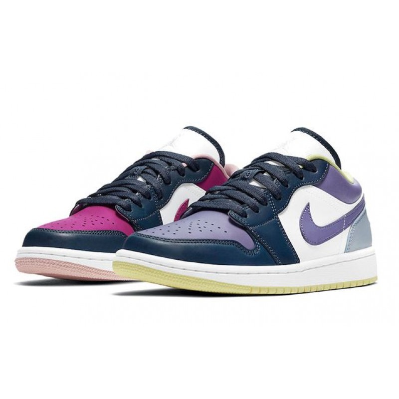 Womens WMNS Air Jordan 1 Low SE Mismatched - Purple Magenta DJ4342-400