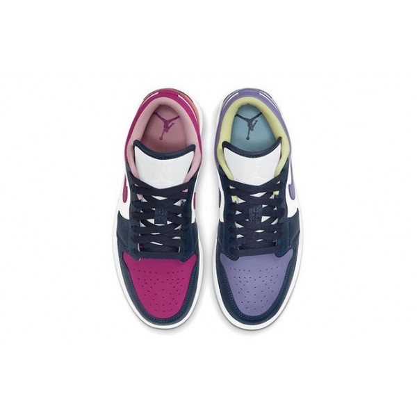 Womens WMNS Air Jordan 1 Low SE Mismatched - Purple Magenta DJ4342-400