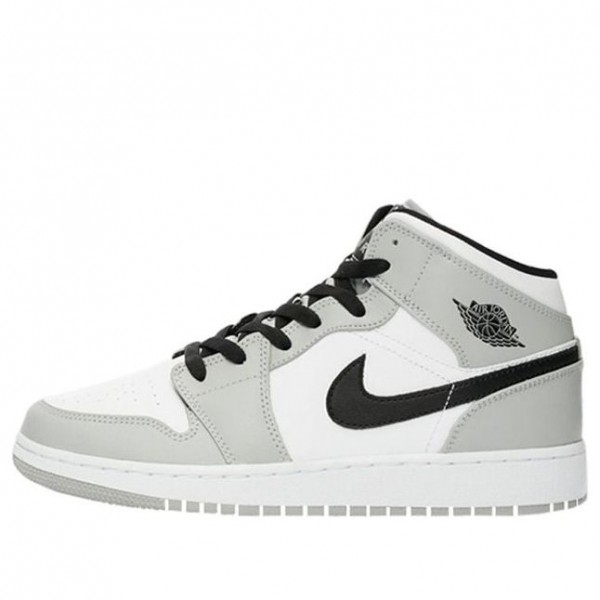 Air Jordan 1 Mid'Light Smoke Grey' GS Light Smoke Grey/Black/White 554725-092