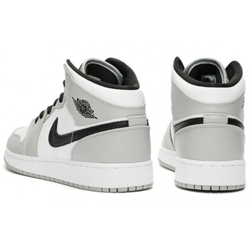 Air Jordan 1 Mid'Light Smoke Grey' GS Light Smoke Grey/Black/White 554725-092