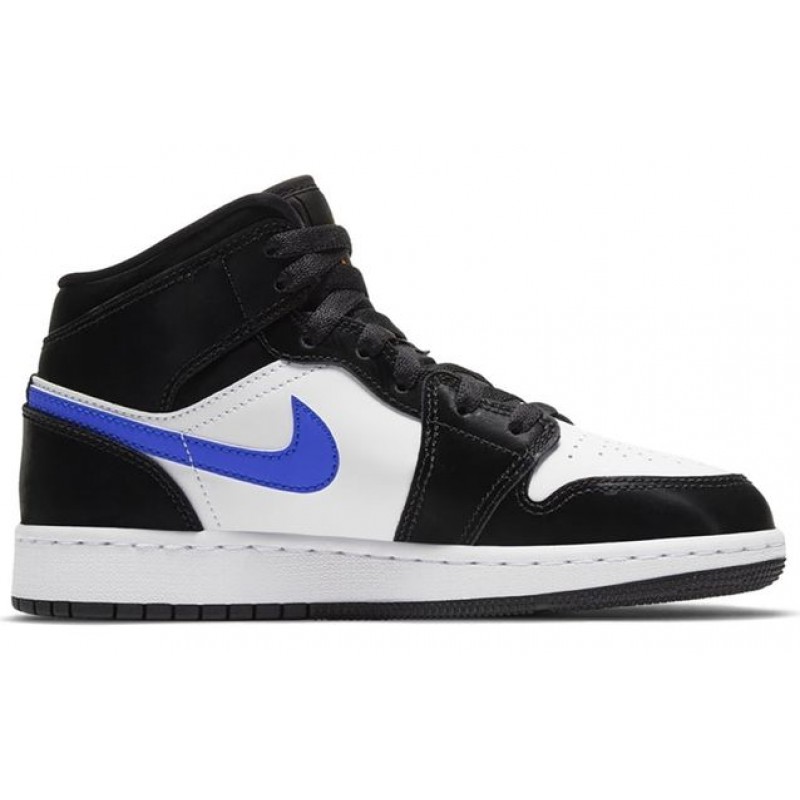 Air Jordan 1 Mid GS Black Racer Blue 554725-084