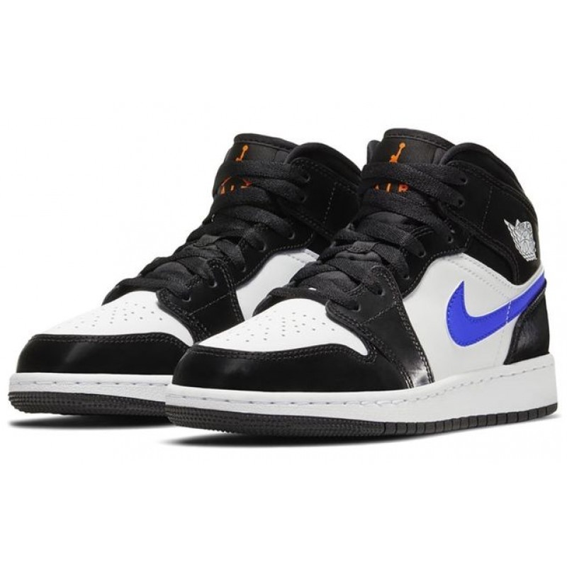 Air Jordan 1 Mid GS Black Racer Blue 554725-084