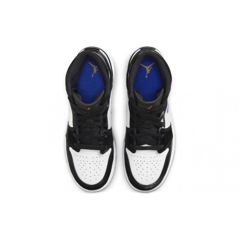 Air Jordan 1 Mid GS Black Racer Blue 554725-084