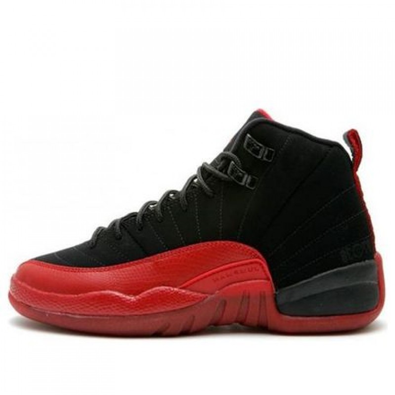 Air Jordan 12 Retro'Flu Game' 2009 GS Black/Varsity Red 153265-065