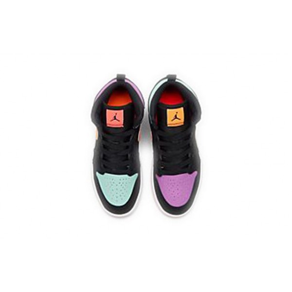 Air Jordan 1 Mid PS 'Black Multi' Black/Total Orange/Aurora Green 640734-083