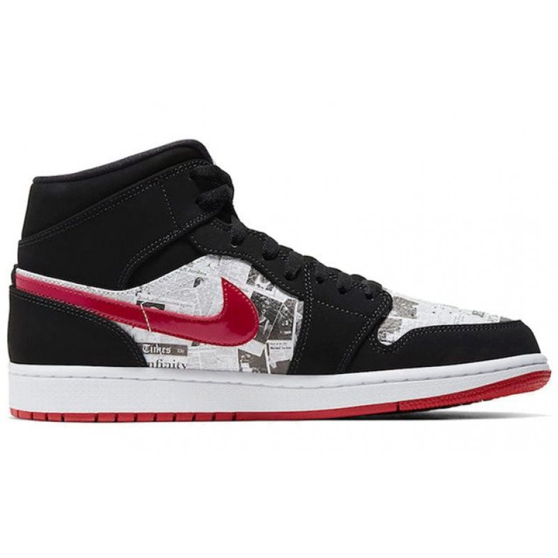 Air Jordan 1 Mid SE Newspaper Air Times 852542-061