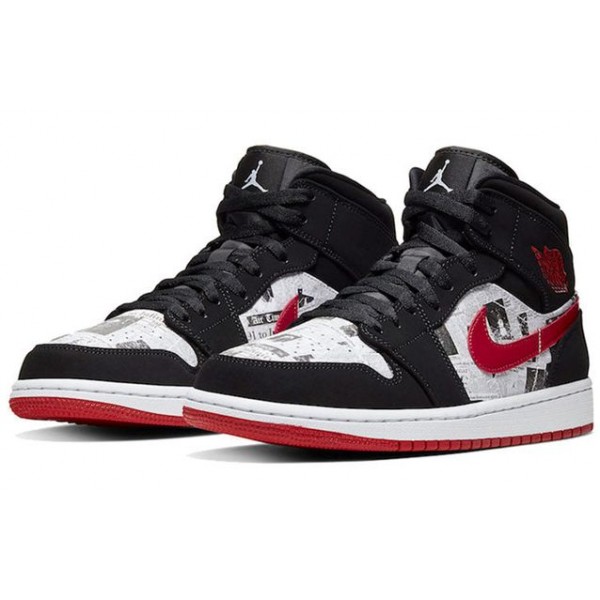 Air Jordan 1 Mid SE Newspaper Air Times 852542-061