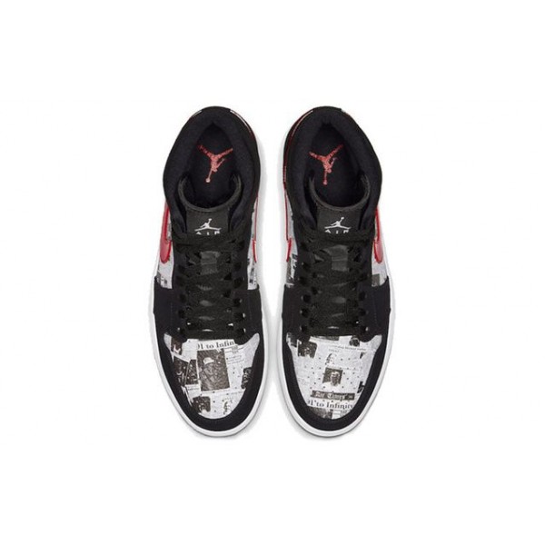 Air Jordan 1 Mid SE Newspaper Air Times 852542-061