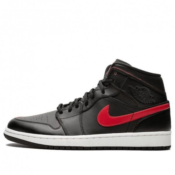 Air Jordan 1 Mid Black Team Red 554724-009